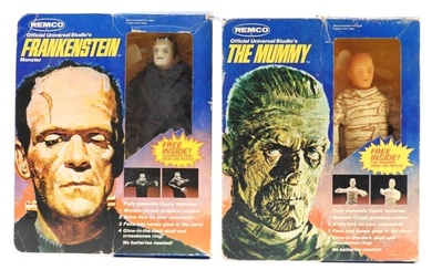 2 1980 Remco Universal Monsters Frankenstein Mummy