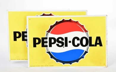 2 Blechschilder "Pepsi Cola"