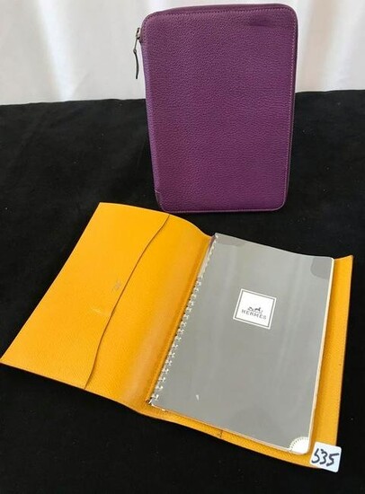 2 Hermes Leather Notebooks