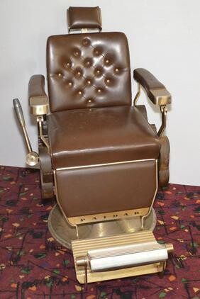 2 Phaidar Barber Shop Salon Chair with Oak Sides