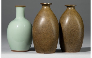 27235: Three Chinese Glazed Ceramic Vases 5-1x8 x 2-1x2