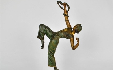 Samuel Lipchytz (1880-1943) - Danseuse au serpent - Sculpture