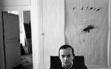 MARIO DONDERO ( 1928 - 2015 ) , Cy Twombly 1962 Gelatin silver print, printed about 1980. Signed and 2/3 on the verso. 11.81 x 15.16 in.