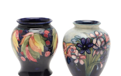 3397235. TWO EARLY MOORCROFT VASES.