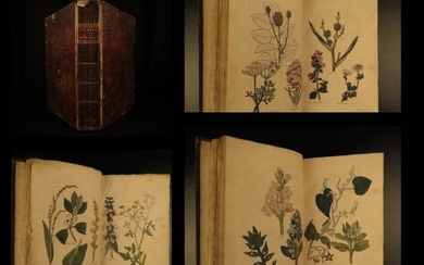 1812 1ed John Hill HERBAL Medicine Plants Flowers Color