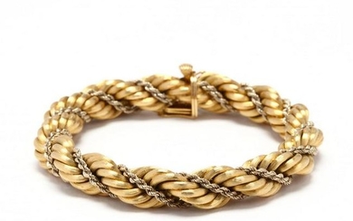 18KT Gold Rope Bracelet, Italy