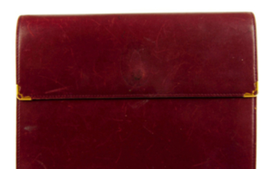CARTIER - a Bordeaux leather address book journal.