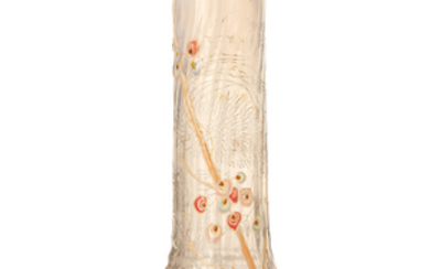 ÉMILE GALLÉ (1846-1904) Petit vase cylindrique à base...