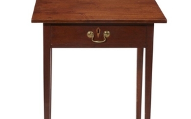 Federal inlaid mahogany single-drawer side table first quater 19th...