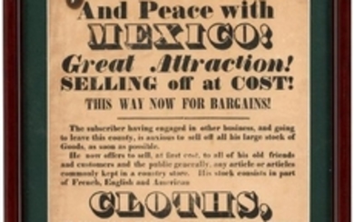 "GEN. TAYLOR AND PEACE WITH MEXICO!" LEBANON, PA 1848