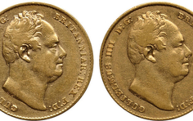 Great Britain, William IV, Gold Sovereigns (2)