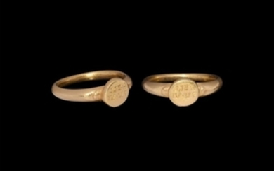 Greek Gold Inscribed Military Ring