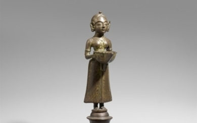 A large bronze dipa-lakshmi. Eastern India. 1 ...