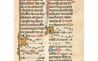Leaf from an illuminated Missal, in Latin, manuscript on parchment [probably Rhineland or perhaps northern Netherlands, late fourteenth century]