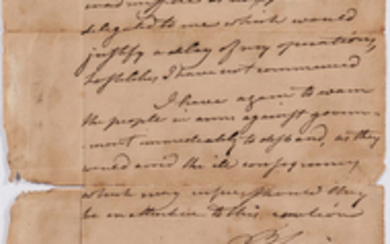 Lincoln, Benjamin (1733-1810) and Daniel Shays (c. 1747-1825) Two Signed Letters, 31 January 1787.