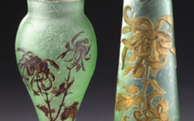 (2) Mount Joye cameo vases
