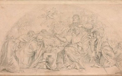 Santi Pacini Florence, 1735 - vers 1800 La mort du prophète Elisée, d'après Cosimo Ulivelli