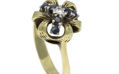 Sapphire diamond ring GG / WG 585/000 with...