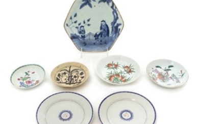 Seven Chinese Export Porcelain Plates