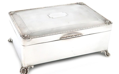 A silver cigar box, by S. Green and...
