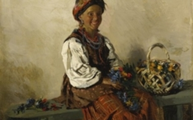 UKRAINIAN GIRL, Vladimir Egorovich Makovsky