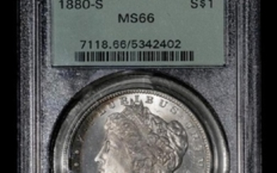 A United States 1880-S Morgan $1 Coin (PCGS MS66)