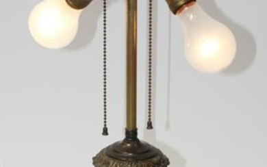 Victorian cobalt porcelain portrait lamp