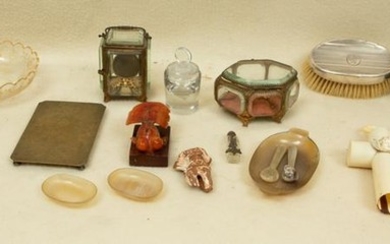 French Jewelry Boxes, Sterling Brushes etc