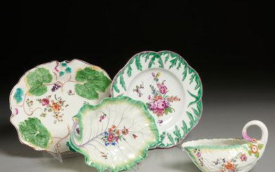 (4) English Porcelain Botanical Wares