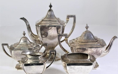 5 Pc Sterling Tea Service, Approx. 45 OZT