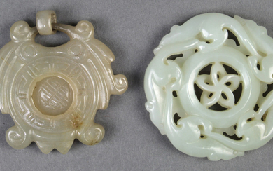 Two Chinese Hardstone Toggles