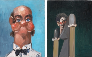 George Condo, Two Works: (i) Jean Louis with one Ear; (ii) Jean Louis’ Wife's Sister