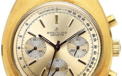 54035: Breitling NOS Gold Plated & Stainless Steel Chro