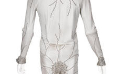 A Marilyn Manson studded leather jumpsuit worn in the video, "I Don't Like the Drugs (but the Drugs Like Me)"