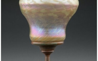 79035: Tiffany Studios Favrile Glass and Bronze Candles