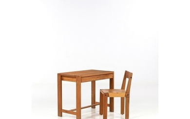 Pierre Chapo (1927-1987) Model B03A Desk and its chair