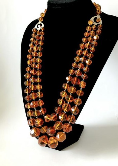 Exclusive vintage Baltic amber collar necklace 149.5 gr