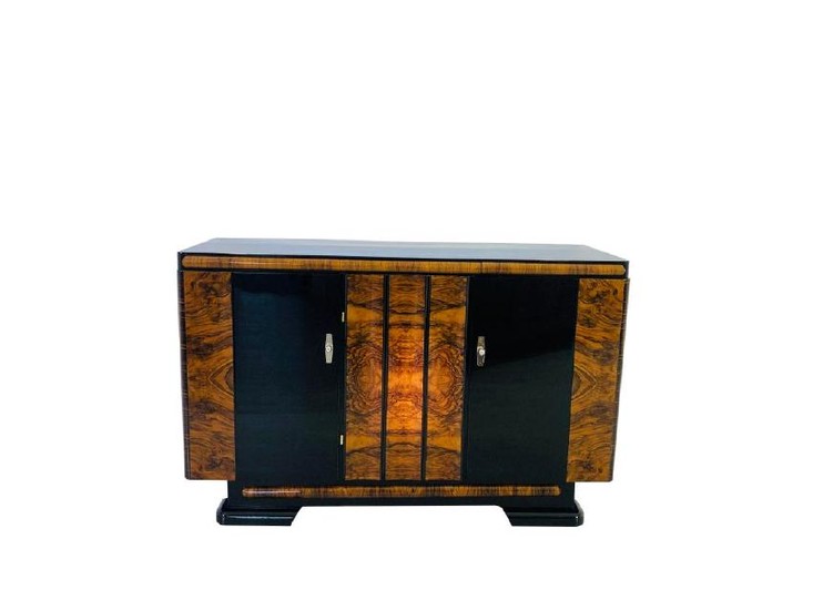 Walnut and Macassar Art Deco Sideboard from Germany