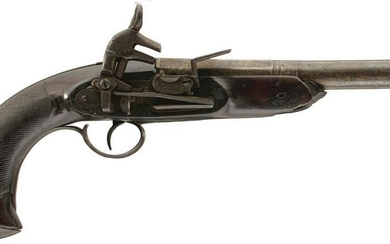 A 16-BORE SPANISH HOLSTER OR OFFICER'S PISTOL, 7.5inch