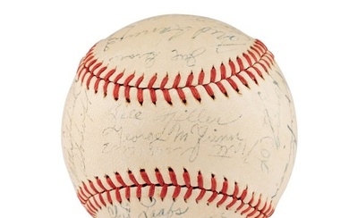 A 1940 St. Louis Browns Team Signed Autograph Baseball