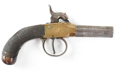 A 19th century 120 bore percussion cap pocket pistol, 2.75"...