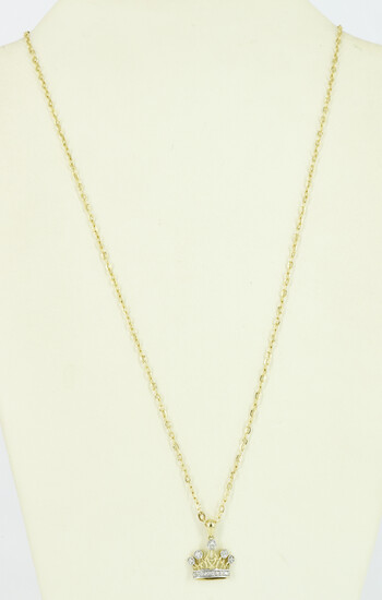 A 9ct GOLD ITALIAN NECKLACE