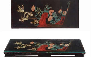 A Chinese black lacquer coffee table
