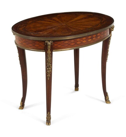 A Continental Marquetry and Gilt Metal Mounted Low