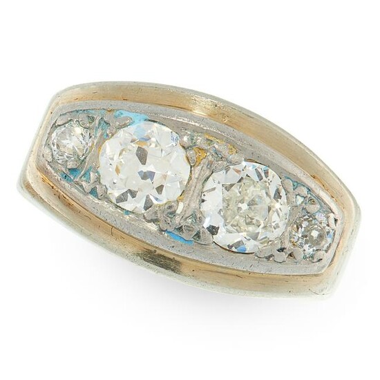 A DIAMOND DRESS RING, CIRCA 1940 in 18ct white gold and