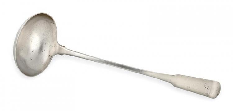 A George III Scottish Silver Soup-Ladle, Maker's Mark JN, Possibly...