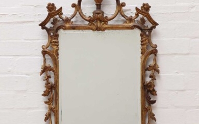 A George III-style giltwood wall mirror