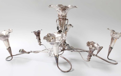 A George V Silver Plate Table Epergne/Centrepiece, by Coles and...