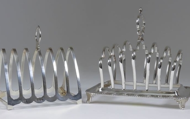 A George V Silver Rectangular Six-Division Toast Rack, and...