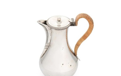 A George V silver hot water jug